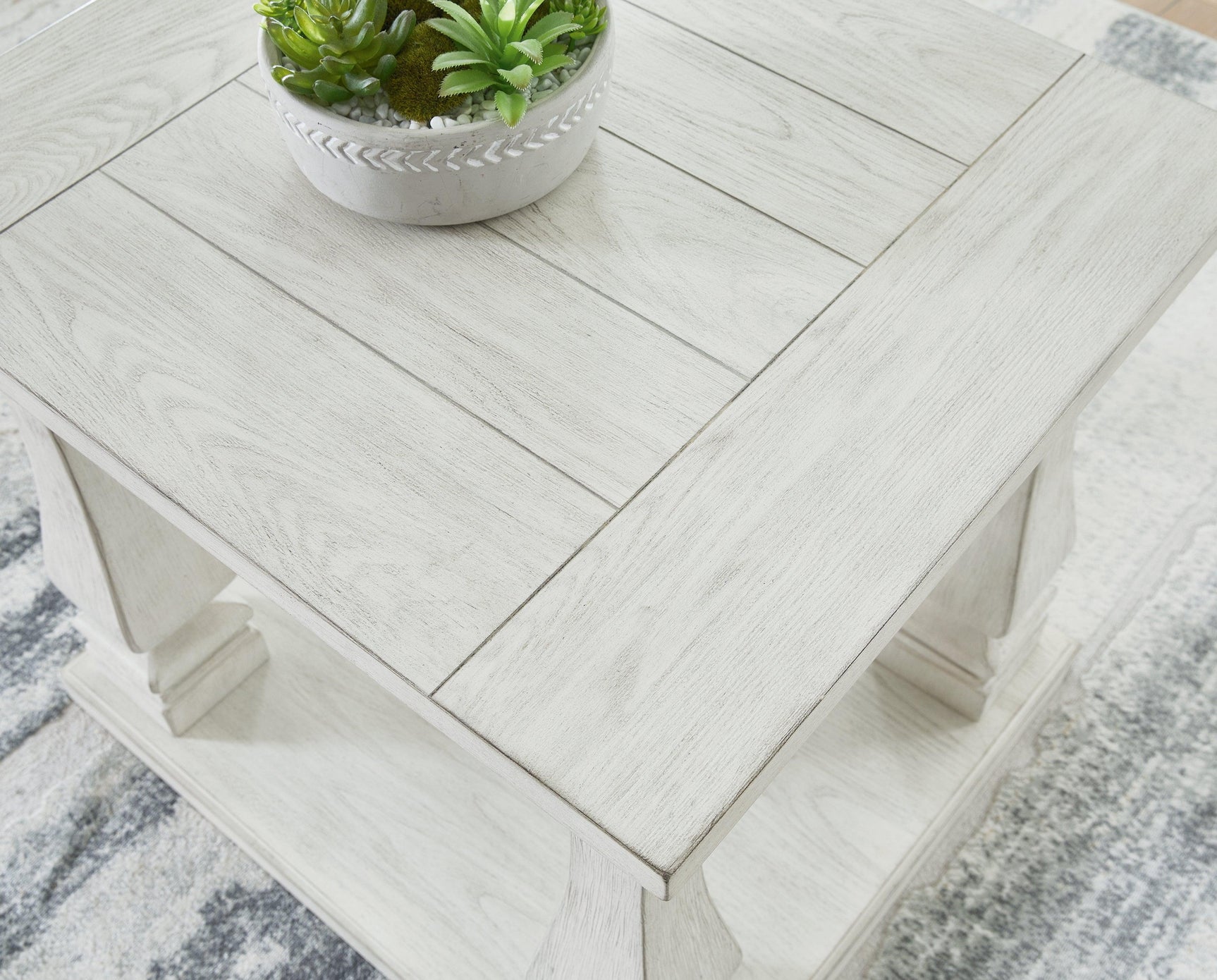 Arlendyne Antique White Coffee Table With 2 End Tables - Ella Furniture