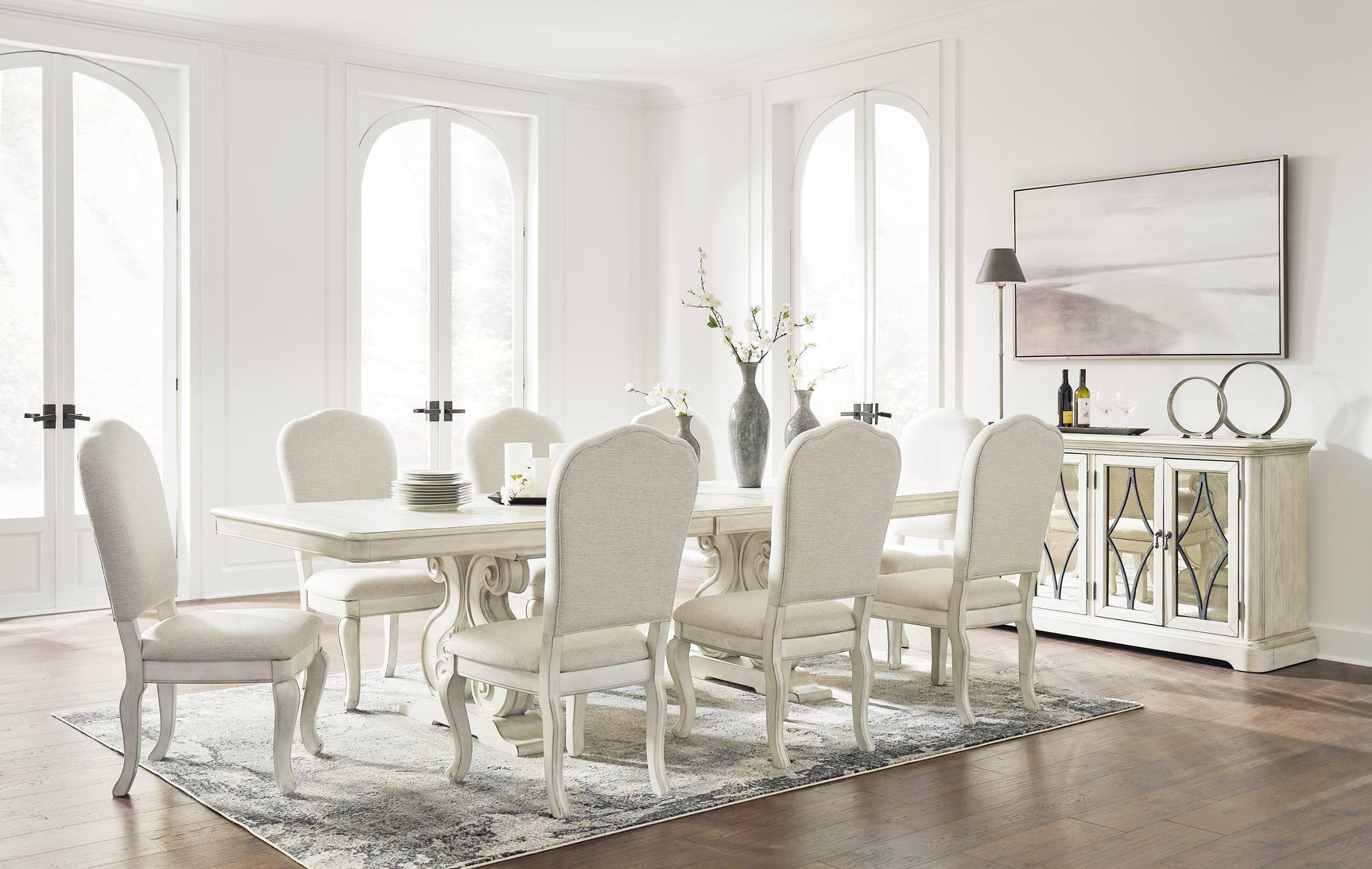 Arlendyne Antique White Rectangular Dining Room Set - Ella Furniture