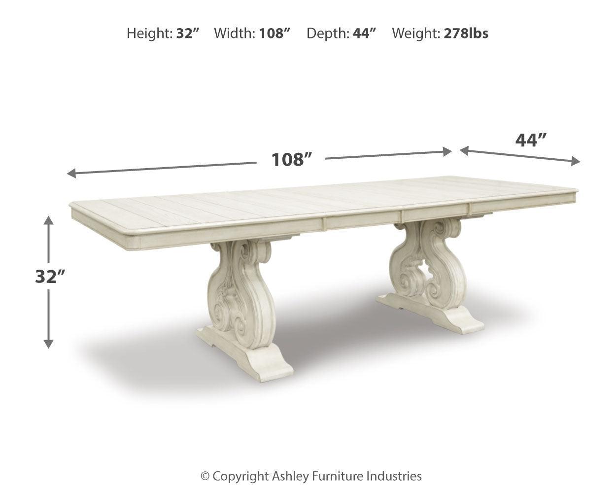 Arlendyne Antique White Rectangular Dining Room Set - Ella Furniture