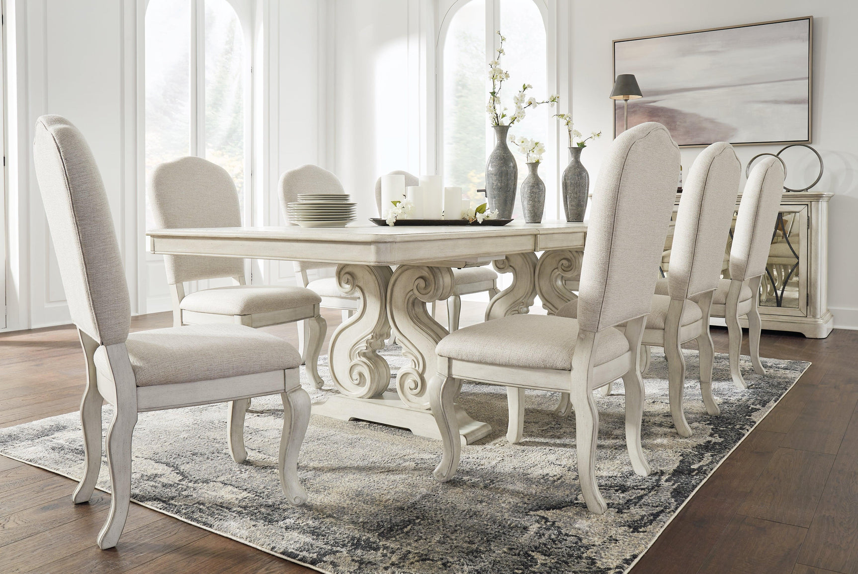 Arlendyne Antique White Rectangular Dining Room Set - Ella Furniture