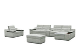Arlet Grey Italian Leather Match Living Room Set view 2