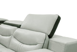 Arlet Grey Italian Leather Match Living Room Set view 4