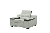 Arlet Grey Italian Leather Match Living Room Set view 5