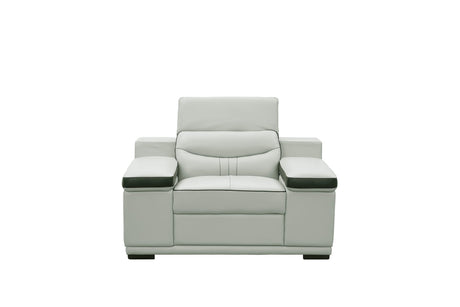 Arlet Grey Italian Leather Match Living Room Set view 6