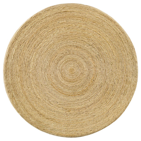 Artina Woven Rattan Round Coffee Table Natural Brown 708508 - Ella Furniture