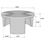 Artina Woven Rattan Round Coffee Table Natural Brown 708508 - Ella Furniture