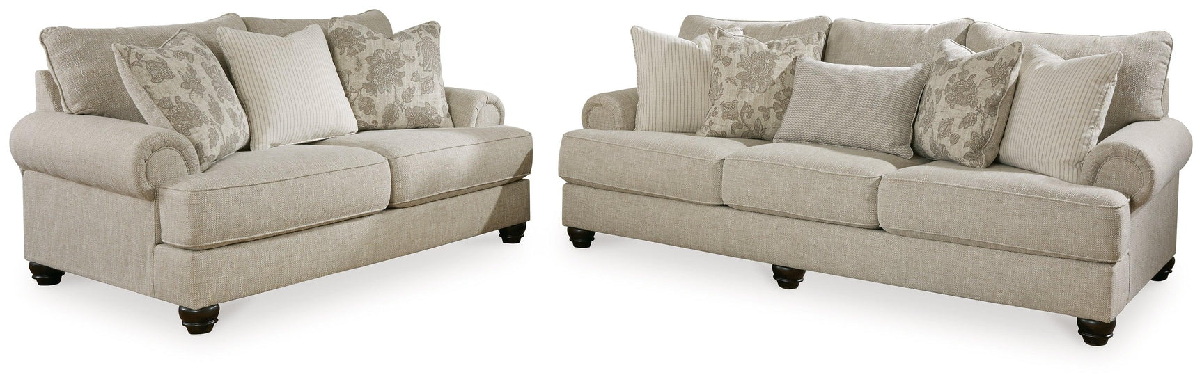 Asanti Fog Sofa And Loveseat - Ella Furniture