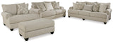 Asanti Fog Sofa, Loveseat, Chair And Ottoman - Ella Furniture