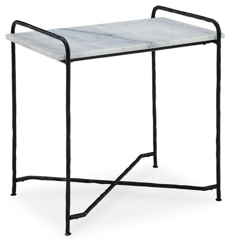 Ashber White/black Accent Table - Ella Furniture