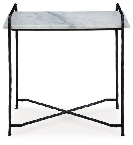 Ashber White/black Accent Table - Ella Furniture