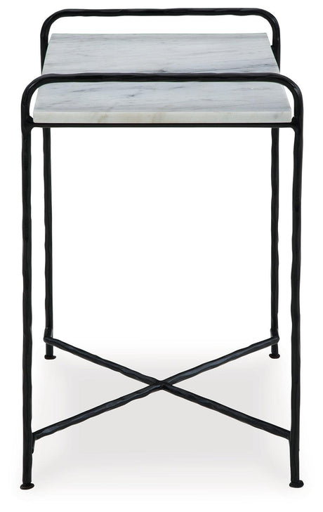 Ashber White/black Accent Table - Ella Furniture