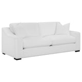 Ashlyn Ashlyn 2-piece Upholstered Sloped Arm Sofa Set White 509891-S2 - Ella Furniture
