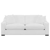 Ashlyn Ashlyn 2-piece Upholstered Sloped Arm Sofa Set White 509891-S2 - Ella Furniture