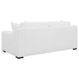 Ashlyn Ashlyn 2-piece Upholstered Sloped Arm Sofa Set White 509891-S2 - Ella Furniture