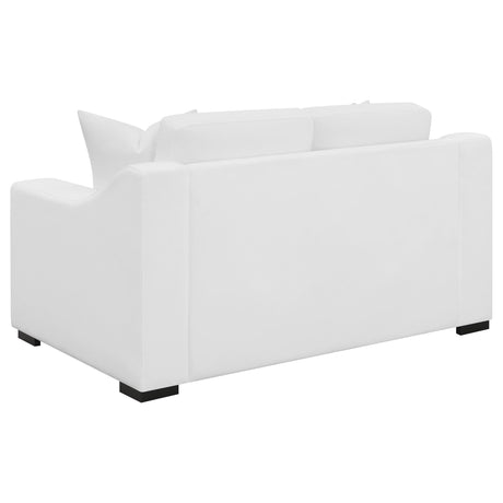 Ashlyn Ashlyn 2-piece Upholstered Sloped Arm Sofa Set White 509891-S2 - Ella Furniture