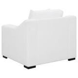 Ashlyn Ashlyn 3-piece Upholstered Sloped Arm Sofa Set White 509891-S3 - Ella Furniture