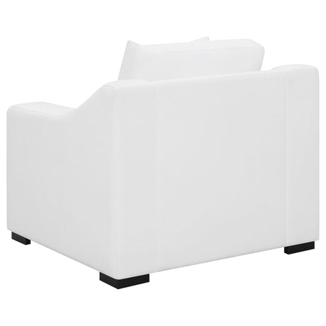 Ashlyn Ashlyn 3-piece Upholstered Sloped Arm Sofa Set White 509891-S3 - Ella Furniture
