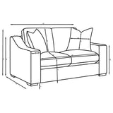 Ashlyn Ashlyn 3-piece Upholstered Sloped Arm Sofa Set White 509891-S3 - Ella Furniture