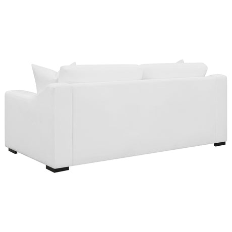 Ashlyn Ashlyn 3-piece Upholstered Sloped Arm Sofa Set White 509891-S3 - Ella Furniture