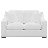 Ashlyn Ashlyn 3-piece Upholstered Sloped Arm Sofa Set White 509891-S3 - Ella Furniture