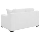 Ashlyn Ashlyn 3-piece Upholstered Sloped Arm Sofa Set White 509891-S3 - Ella Furniture