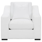 Ashlyn Ashlyn 3-piece Upholstered Sloped Arm Sofa Set White 509891-S3 - Ella Furniture