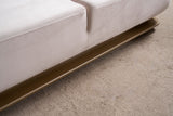 Athena Sofa, Loveseat, and Chair Set with Plush Cushions and Metallic Base view 12