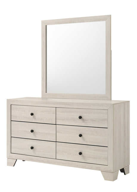 Atticus White Modern Contemporary Solid Wood And Veneers Full Bed - Ella Furniture
