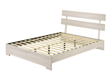 Atticus White Modern Contemporary Solid Wood And Veneers King Bed - Ella Furniture