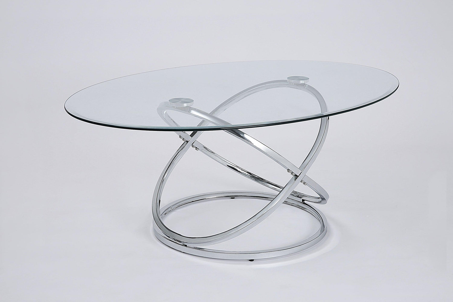Aura Modern Contemporary Glass And Metal Cocktail Coffee Table - Ella Furniture