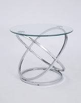 Aura Modern Contemporary Glass And Metal Cocktail Coffee Table - Ella Furniture