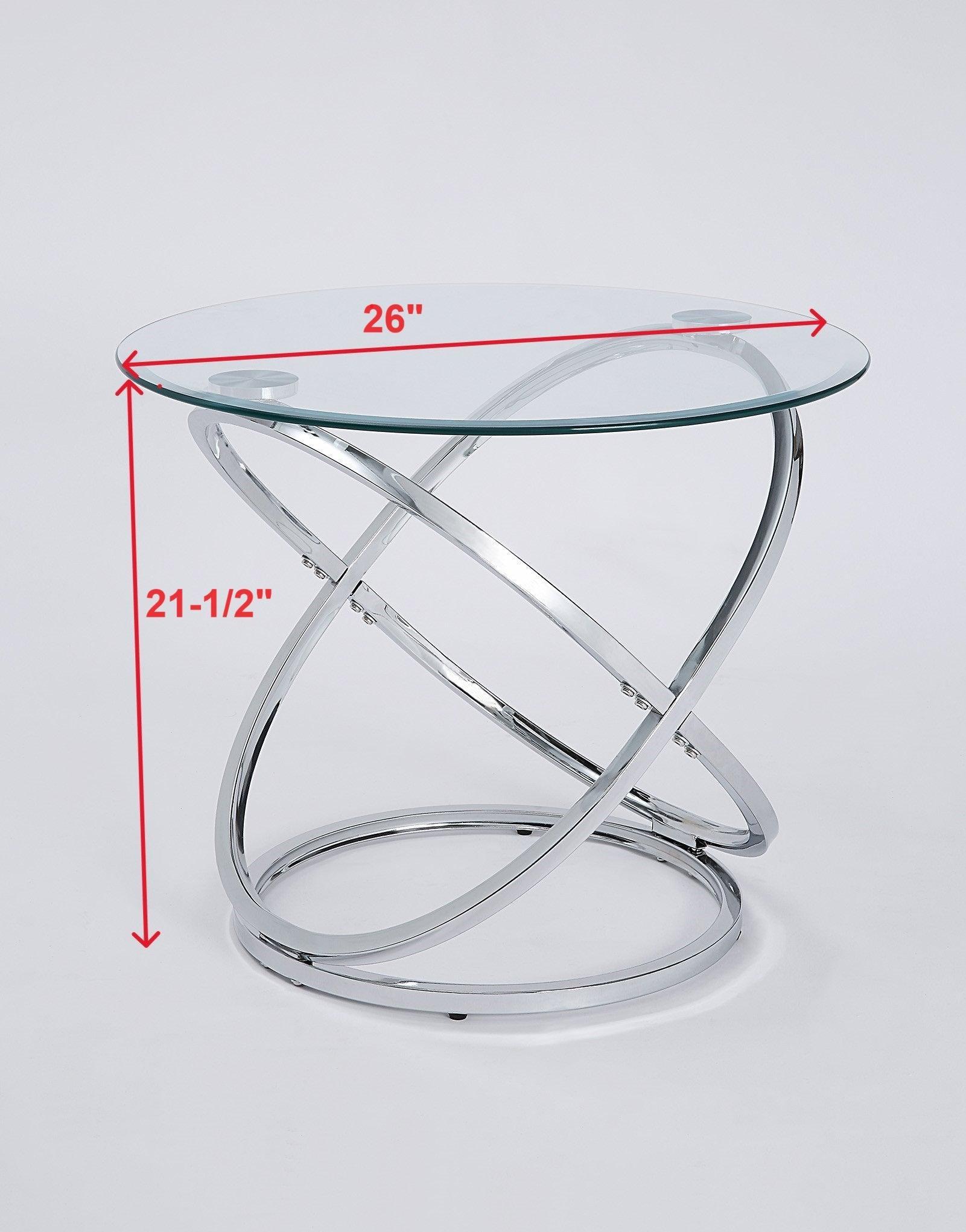Aura Modern Contemporary Glass And Metal Cocktail Coffee Table - Ella Furniture