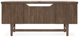 Austanny Warm Brown 67" Home Office Desk - Ella Furniture