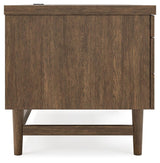 Austanny Warm Brown 67" Home Office Desk - Ella Furniture