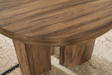 Austanny Warm Brown Coffee Table with 2 End Tables - Ella Furniture