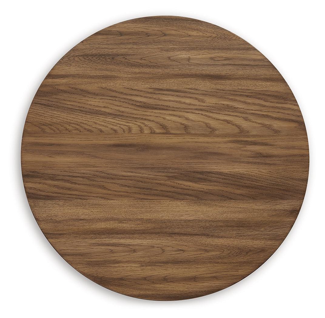 Austanny Warm Brown Coffee Table with 2 End Tables - Ella Furniture