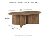 Austanny Warm Brown Coffee Table with 2 End Tables - Ella Furniture