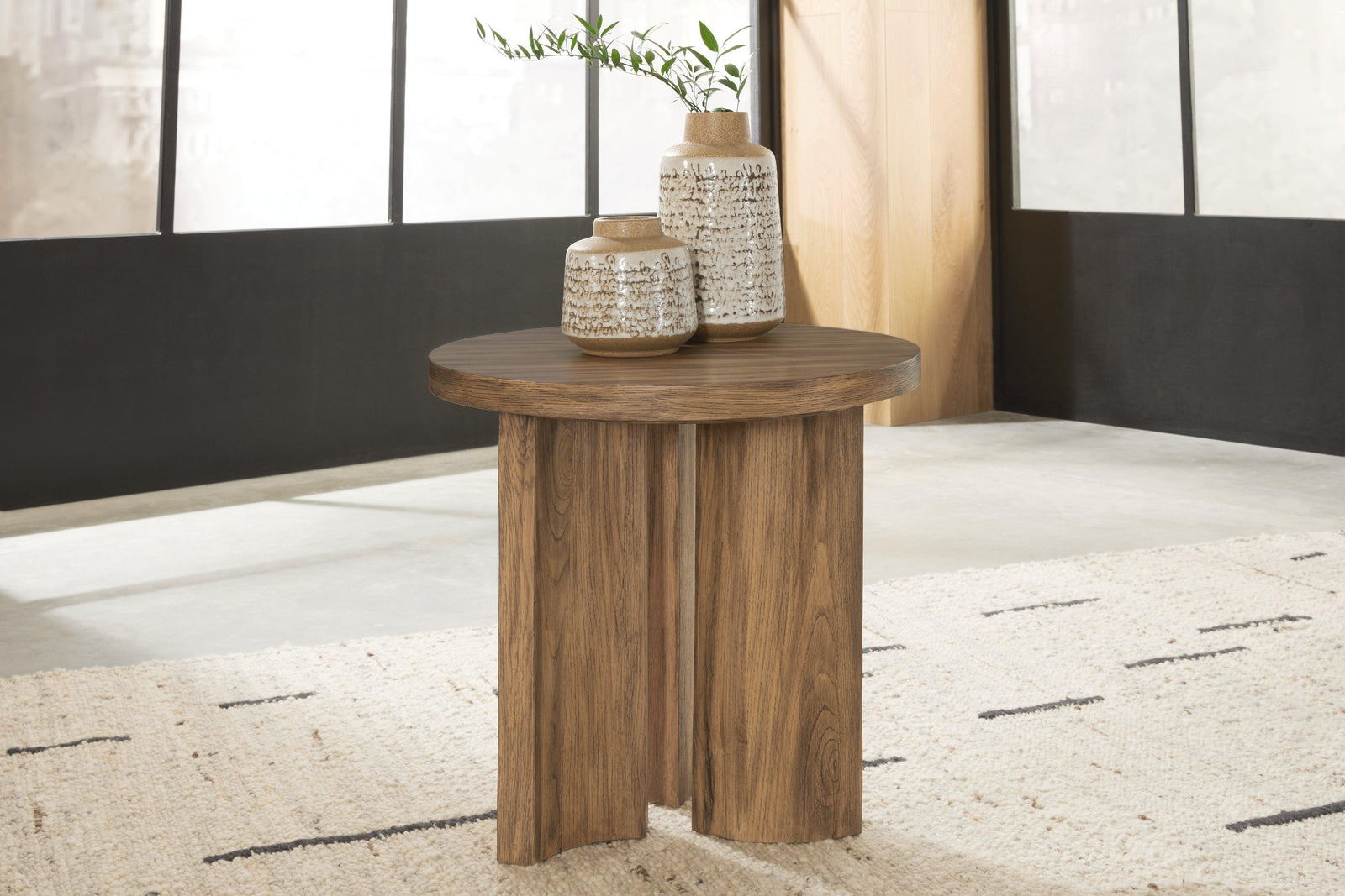 Austanny Warm Brown End Table - Ella Furniture