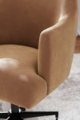 Austanny Warm Brown Home Office Desk with Chair and Storage - Ella Furniture