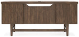 Austanny Warm Brown Home Office Desk with Chair and Storage - Ella Furniture