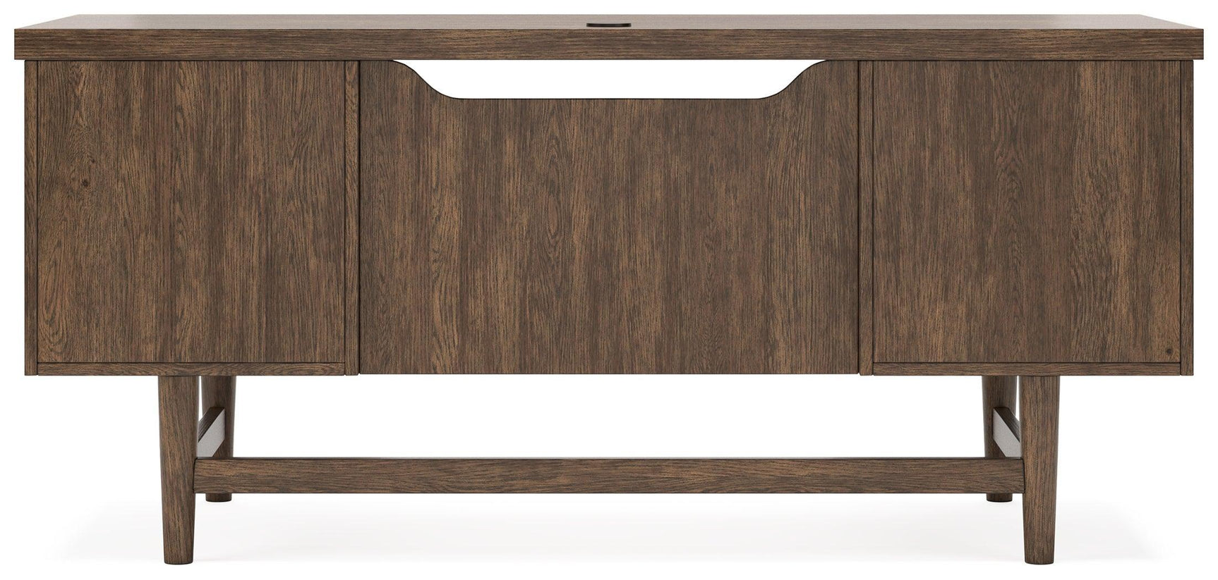 Austanny Warm Brown Home Office Desk with Chair and Storage - Ella Furniture