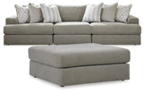 Avaliyah Ash 3-Piece Sectional With Ottoman PKG015529 - 58103S2 | 5810308 - Ella Furniture