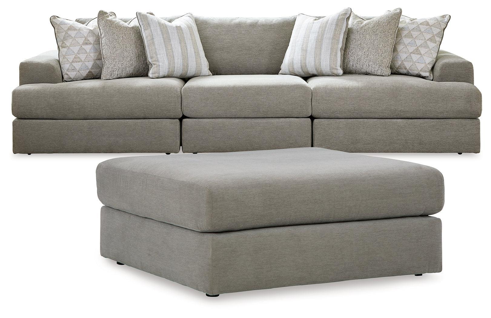 Avaliyah Ash 3-Piece Sectional With Ottoman PKG015529 - 58103S2 | 5810308 - Ella Furniture