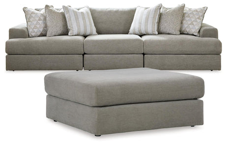 Avaliyah Ash 3-Piece Sectional With Ottoman PKG015529 - 58103S2 | 5810308 - Ella Furniture