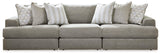 Avaliyah Ash 3-Piece Sectional With Ottoman PKG015529 - 58103S2 | 5810308 - Ella Furniture