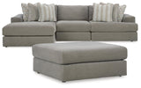 Avaliyah Ash 3-Piece Sectional With Ottoman PKG015530 - 58103S3 | 5810308 - Ella Furniture