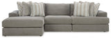Avaliyah Ash 3-Piece Sectional With Ottoman PKG015530 - 58103S3 | 5810308 - Ella Furniture