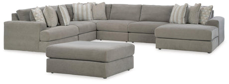 Avaliyah Ash 6-Piece Sectional With Ottoman PKG016154 - 58103S12 | 5810308 - Ella Furniture