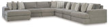 Avaliyah Ash 7-Piece Sectional With Ottoman - Ella Furniture