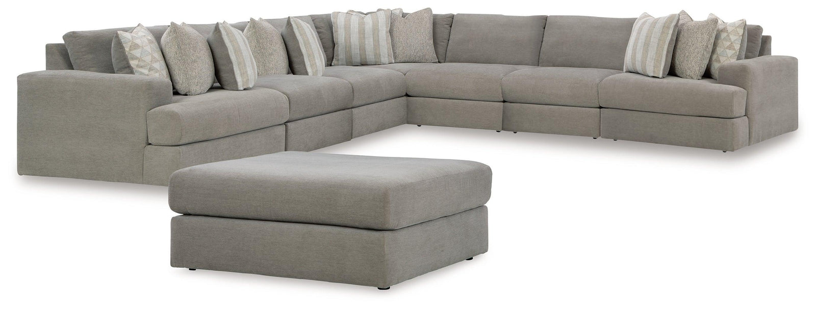 Avaliyah Ash 7-Piece Sectional With Ottoman PKG015535 - 58103S8 | 5810308 - Ella Furniture